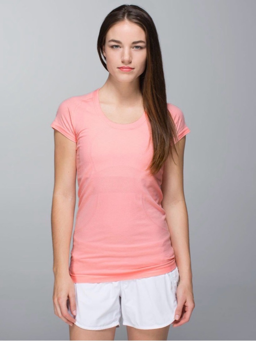 Lululemon Run: Swiftly Tech Short Sleeve Scoop in Heathered Bleached Coral 4